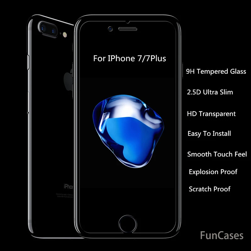 HD Прозрачная пленка из закаленного стекла для Apple iPhone 7 Plus 5 "Защитная 4