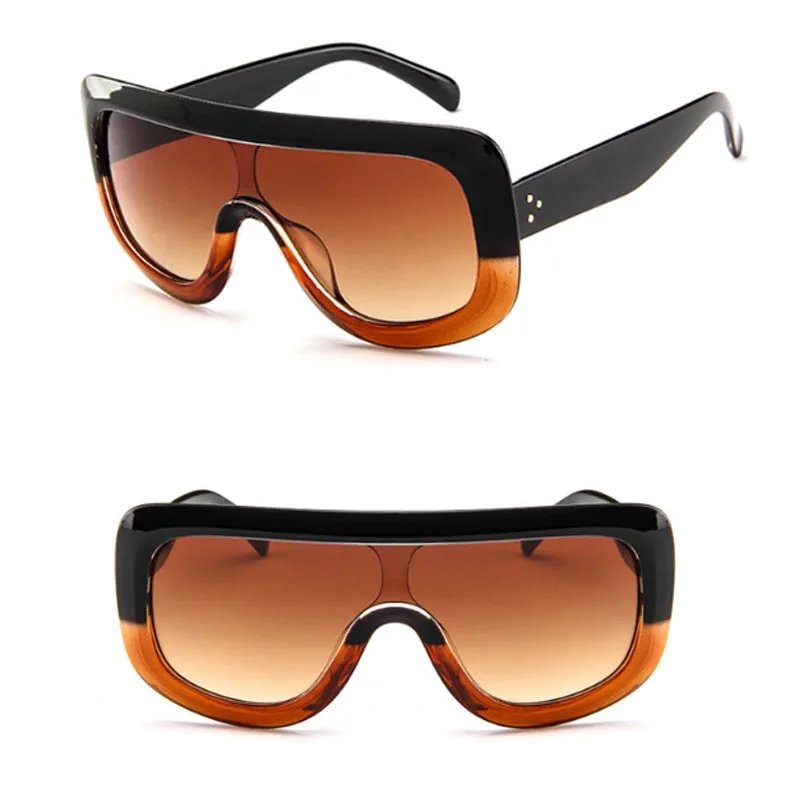 ZYOMY женские очки Gafas жаба линзы UV400 очки аксессуары сиамские Солнцезащитные очки женские негабаритные большие оправы Oculos De sol