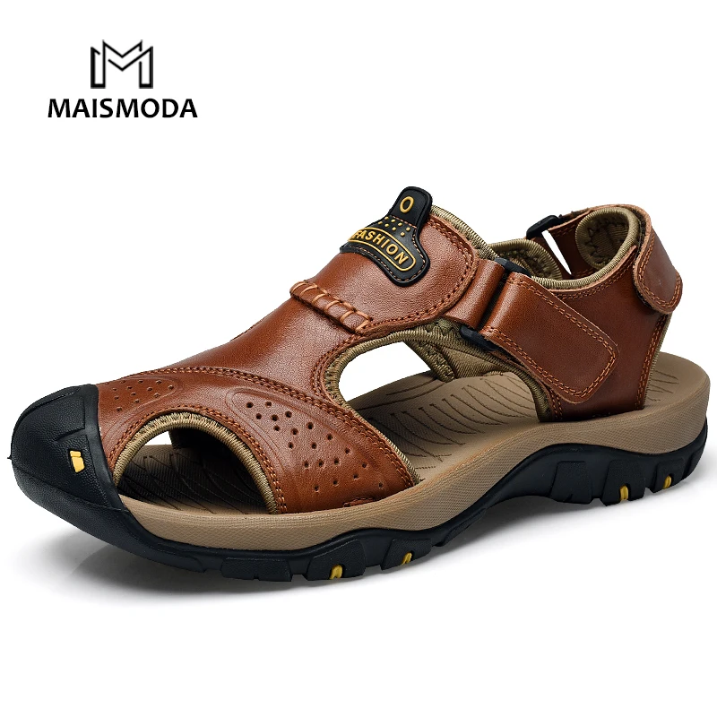 MAISMODA/брендовые летние сандалии из натуральной кожи мягкая мужская повседневная