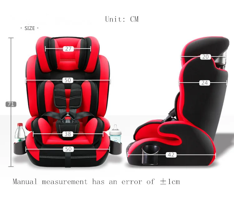 CARMIND детское автомобильное безопасное сиденье с подстаканником isofix мягкие автомобильные кресла с интерфейсом для 1-12 лет 9-36 кг автокресла