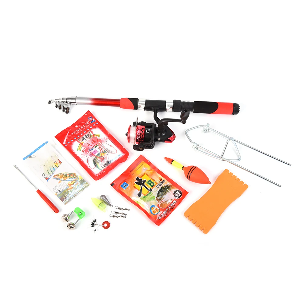 Комплект для спиннинга Lixada телескопическая удочка с катушкой полный комплект