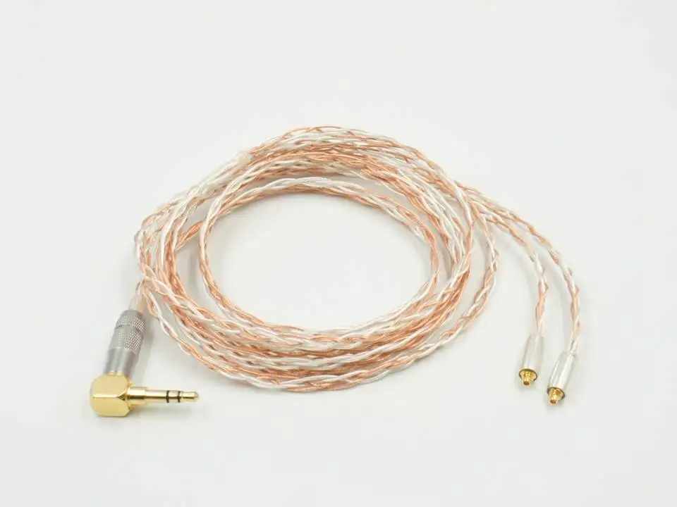 

Ourart 8 Cores 99 Shares Copper & Copper Silver-plated Mixed Braided HiFi MMCX Earphone Upgrade Cable