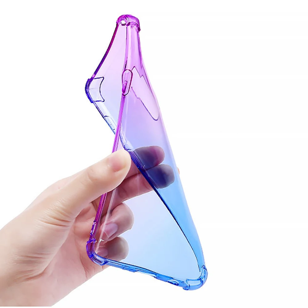 For Samsung Galaxy A50 A70 A40 A20 Case Clear Cute Gradient Slim TPU Phone Cover A7 2018 S9 S10 PLUS note 9 |