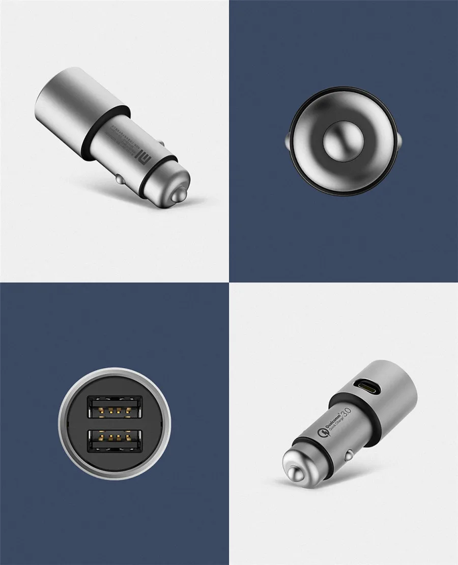 Оригинальное автомобильное зарядное устройство для Xiaomi Dual USB выход Быстрая