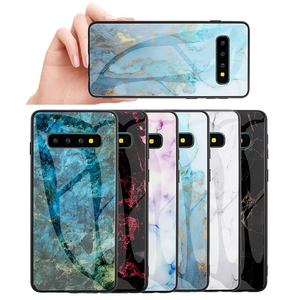 Чехол из мраморного стекла для Samsung Galaxy Note 9 8 S10 E S9 S8 Plus M10 M20 A7 A8 A9 J8 2018 J5 Prime J3 J7 2017 |