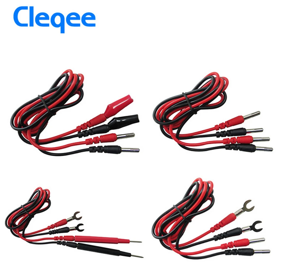 Cleqee P1500 16 in 1 Test Leads kit Replaceable wires Probes for dgital Multimeter crocodile clips U type probe | Инструменты