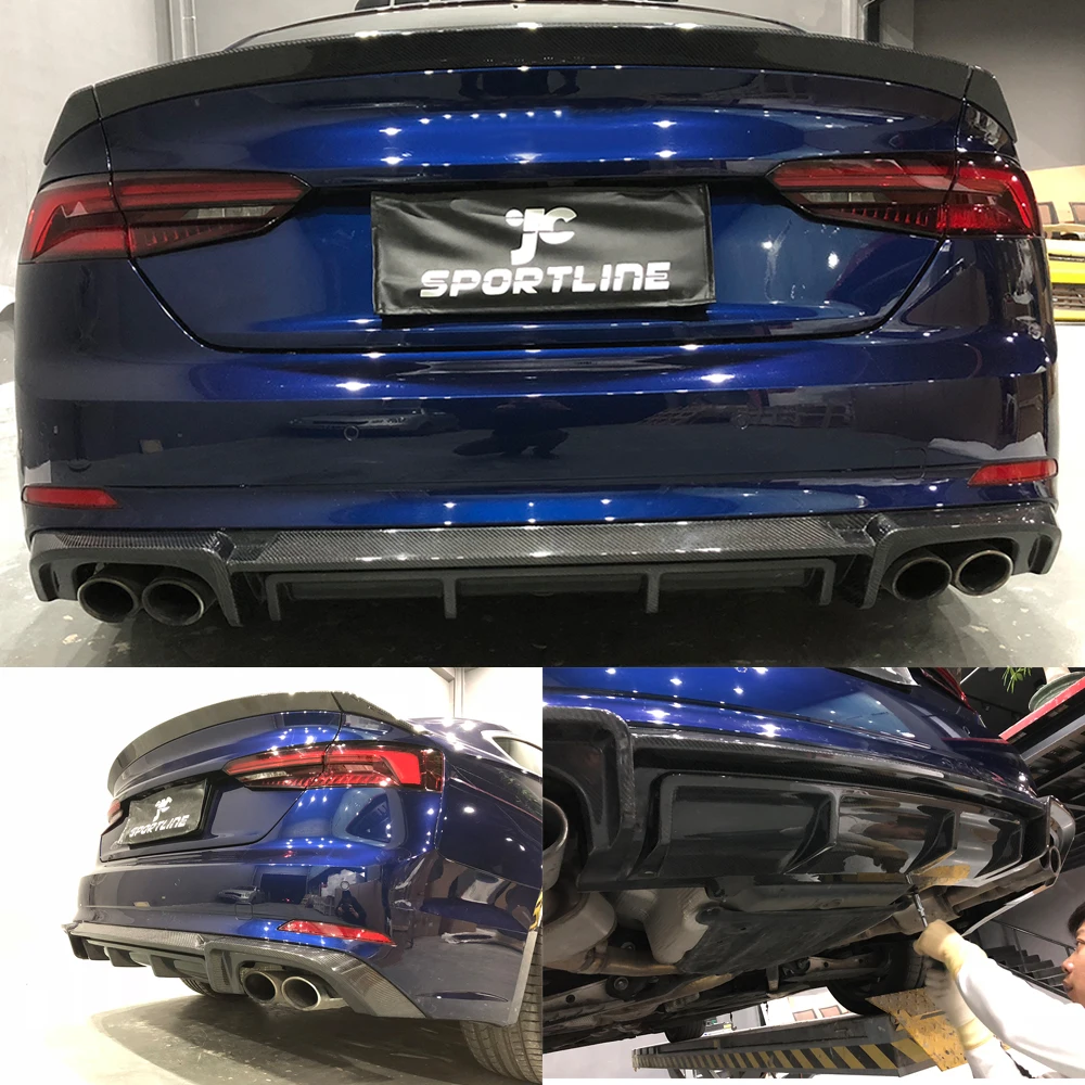 Задний бампер для губ Диффузор для Audi A5 гибкие чехлы из термопластичного полиуретана(S5 Спорт 2 двери 4 двери из углеродного волокна для автомобильного диффузора спойлер