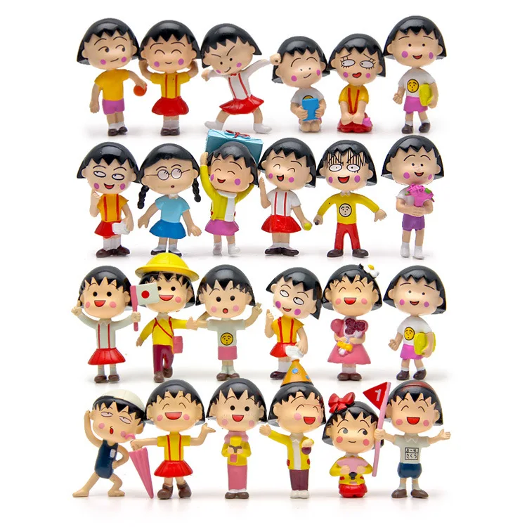 Бесплатная доставка экшн фигурка японского Аниме Chibi Маруко тян 6 см из ПВХ