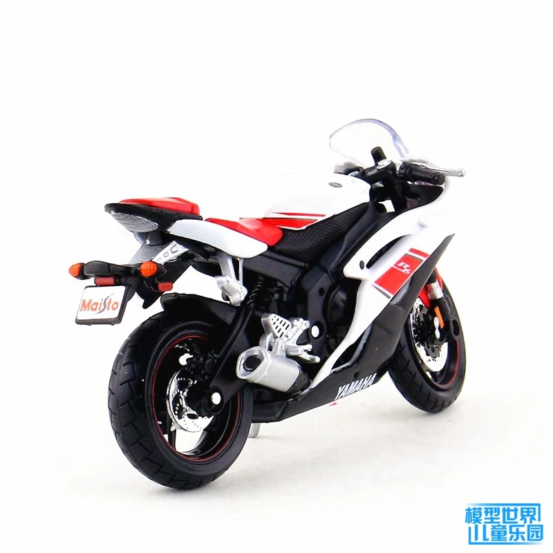 1:18 Модель мотоцикла из сплава, высокая имитация металла YAMAHA YZF-R6 крест-игрушки для детей