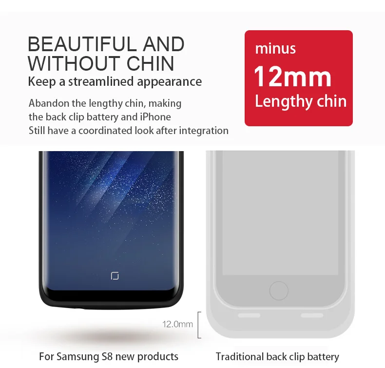 VVKing 6500 мАч/5000 мАч чехол для зарядного устройства для samsung Galaxy S8 S8 plus внешний аккумулятор чехол для зарядки ультра тонкий внешний аккумулятор зарядное устройство