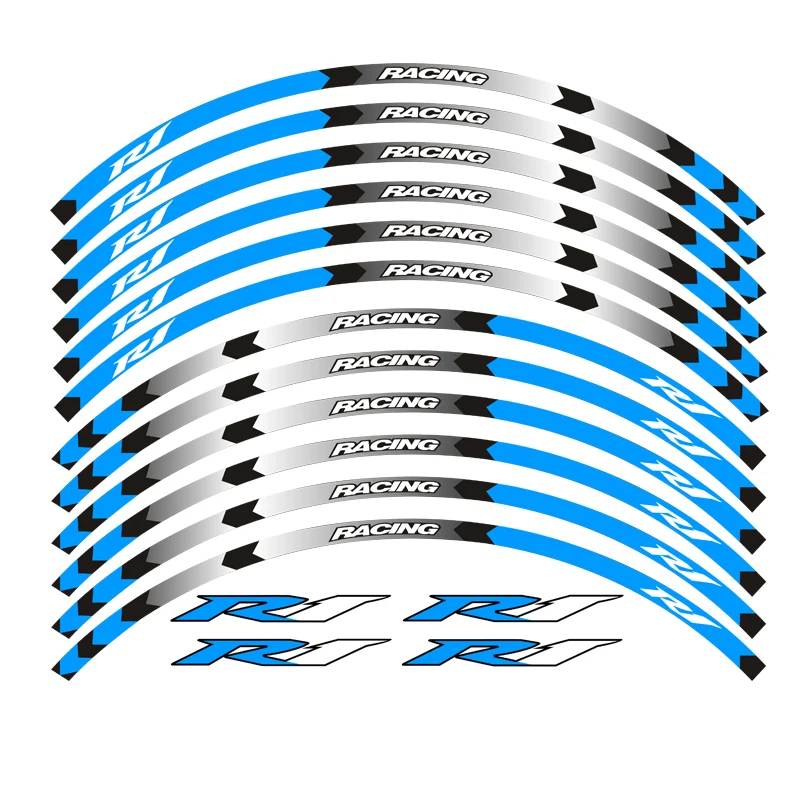 High quality 7 color for YAMAHA YZF R1 motorcycle 17inch wheel decals Reflective stickers rim stripes | Автомобили и мотоциклы