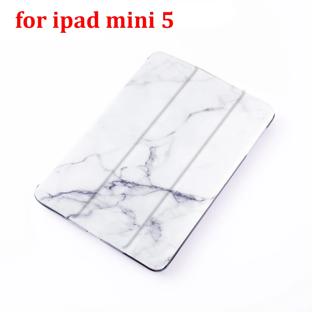 for mini 5 Мрамор флип чехол для iPad Mini 5 4 3 2 1 таблетки чехол Обложка для iPad Mini 1 2 3 из искусственной кожи Защитная пленка - Цвет: for mini 5
