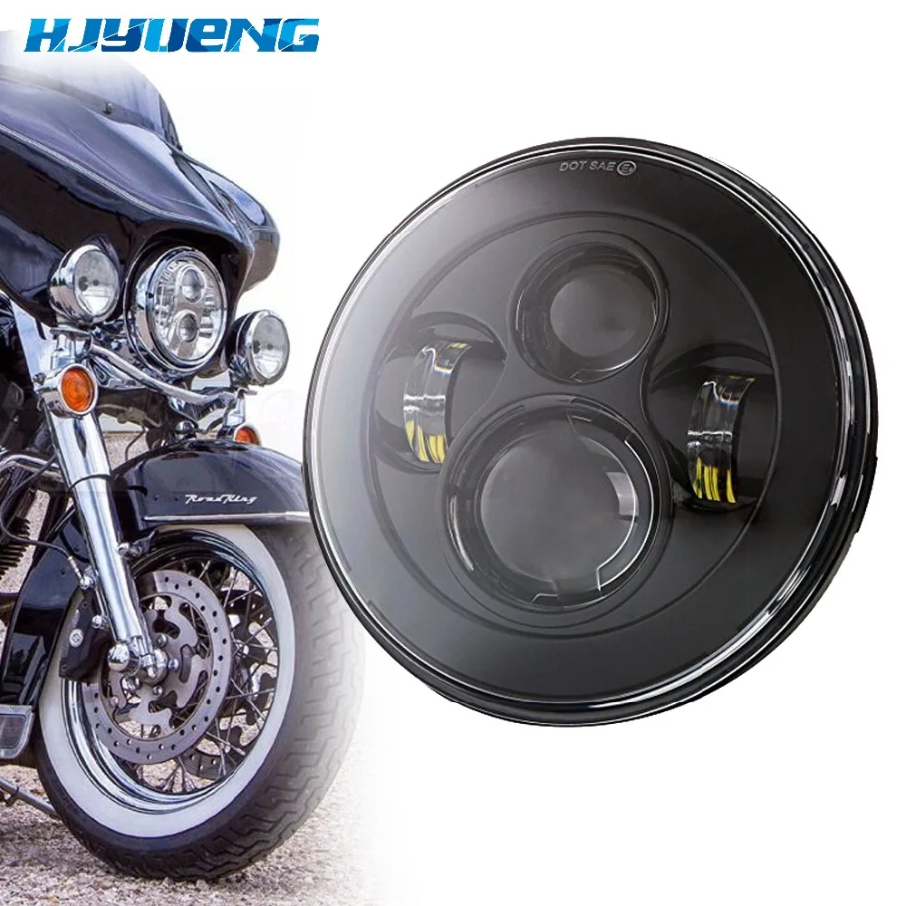 7 дюймовый проектор фара в сборе мото rcycle для Harley Davidsion круглая 4 5 &quotHarley Запчасти