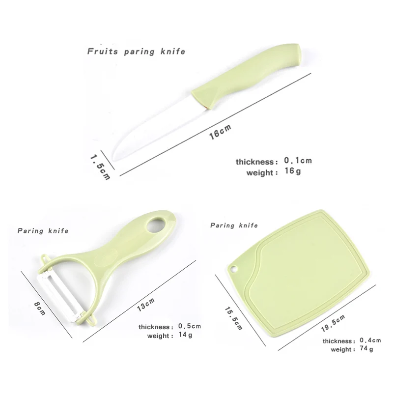 3 шт. набор керамических ножей для чистки фруктов|Наборы ножей| |