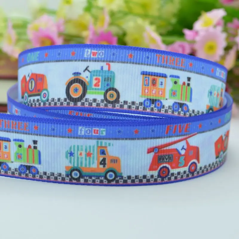 DUWES 7/8 &quot22 мм 2 5 10 20 50 ярдов автомобиль грузовик монстр напечатанный grosgrain ленты
