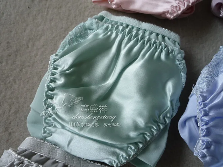 Шелк тутового шелкопряда женские сексуальные одноцветные Трусы M/L/XL