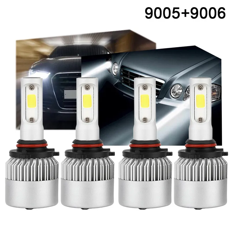 4x Автомобильные фары сигнальная лампа S2A светодиодный лампы 9005 + 9006 2600 Вт 390000LM
