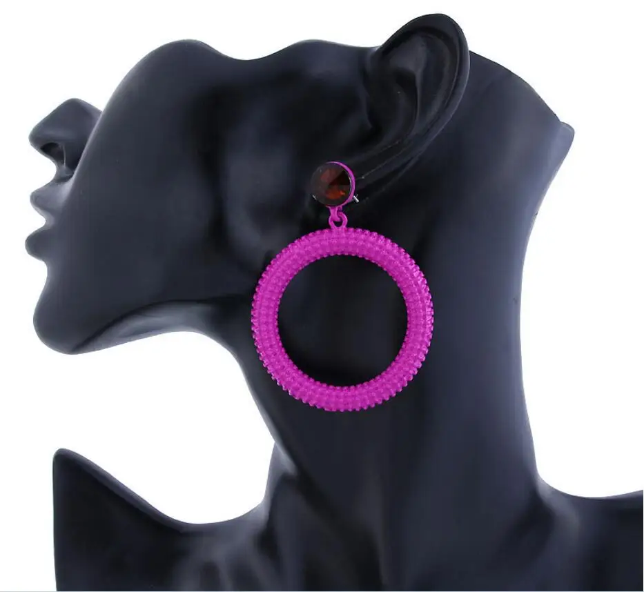 Серьги кольца в богемном стиле модные серебряные для женщин цветок Бохо