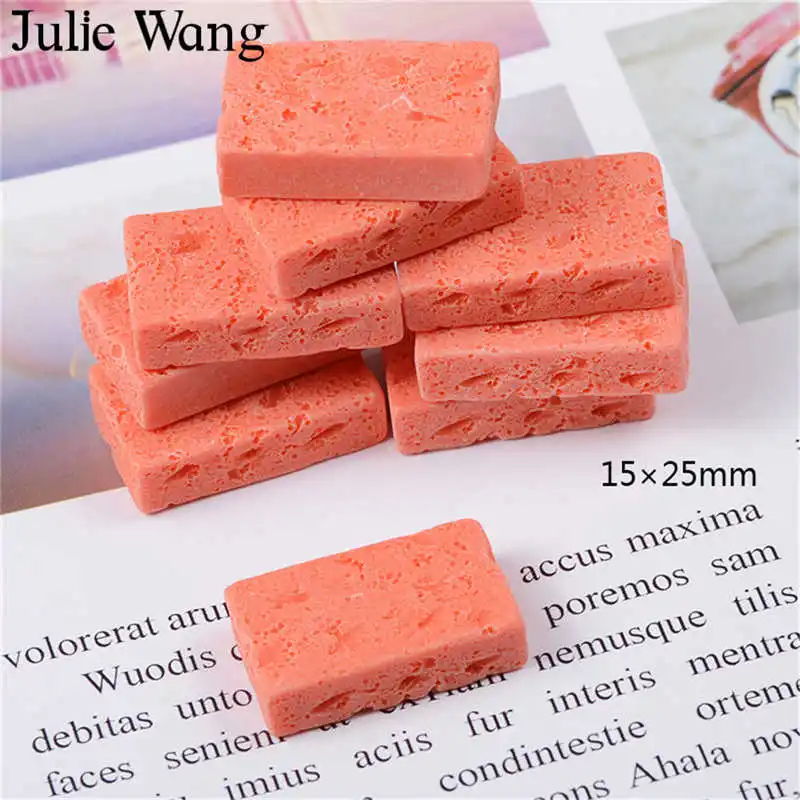 Julie Wang 10 шт. подвески из красного кирпича смолы для скрапбукинга рукоделия