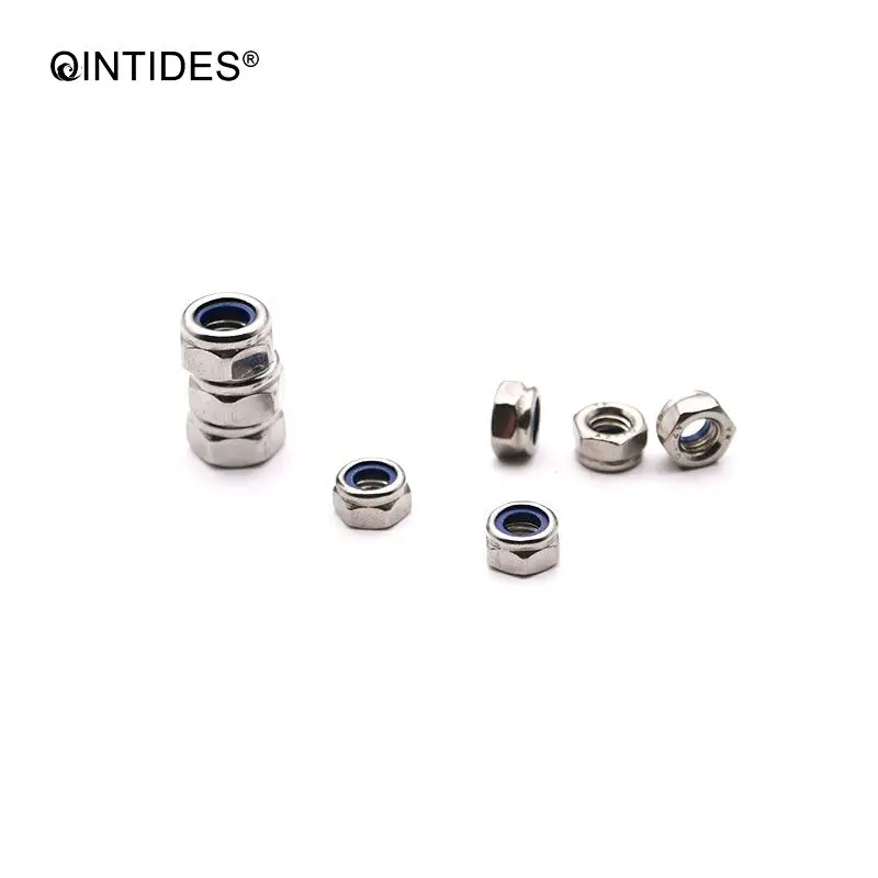 QINTIDES M24-M36, преобладающий крутящий момент, шестигранные тонкие гайки с неметаллической вставкой, 304 нержавеющая сталь, нейлоновая фиксирующая гайка M27 M30