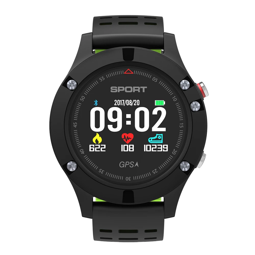 NO1 F5 Green DT № 1 F5 Смарт-часы gps BT монитор сердечного ритма высотомер барометр термометр браслет Поддержка Siri для Android iOS 9,0 - Цвет: NO1 F5 Green