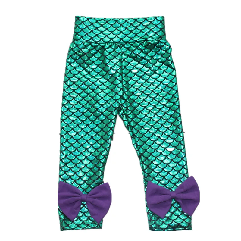 Girls Summer Leggings Harem Princess Mermaid Snow white Kids Pants with Bows Boys Mickey Minnie Children Cotton Elastic | Детская одежда