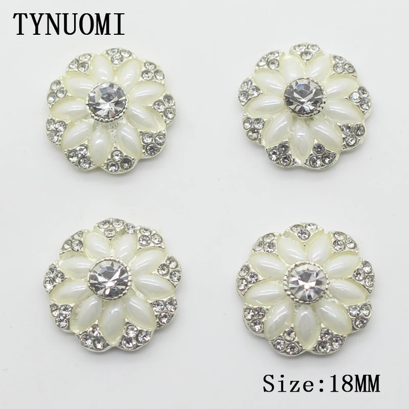 10 шт./lot18MM пуговицы с жемчужными стразами Швейные костюм Украшенные пряжкой