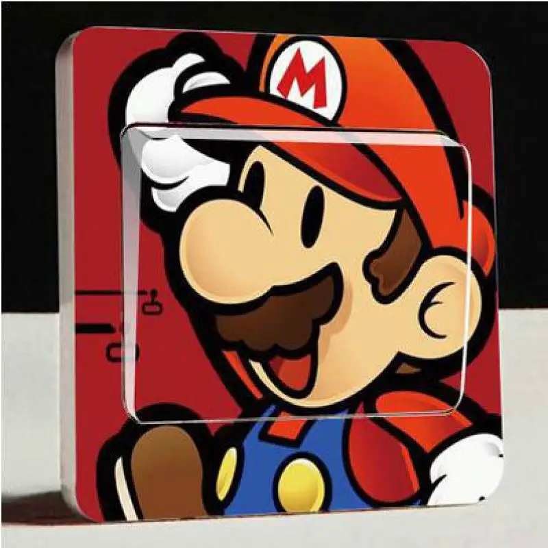1 шт. оптический переключатель наклейки Super Mario Bros. росписи съемные настенные