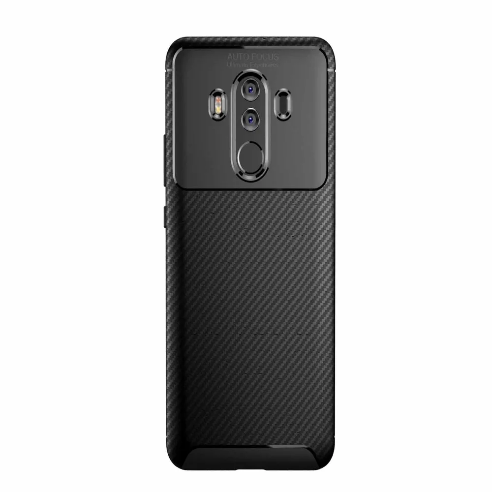 For Huawei Mate 10 Pro carbon fiber Matte Anti-knock soft TPU silicone Back Cover for Shockproof shell free shipping |