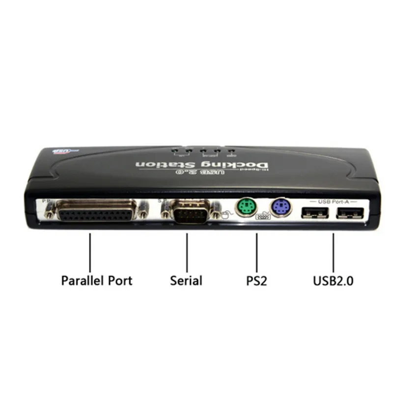 9 в 1 USB 2.0 ПК док-станция с ps2 и параллельный последовательный принтер Порты