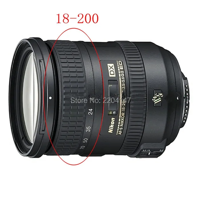 Наивысшее качество объектив Zoom Grip резиновое кольцо для Nikon AF-S VR Nikkor 18-200 мм 18- 200 мм 3.5-5.6 Ремонт Часть