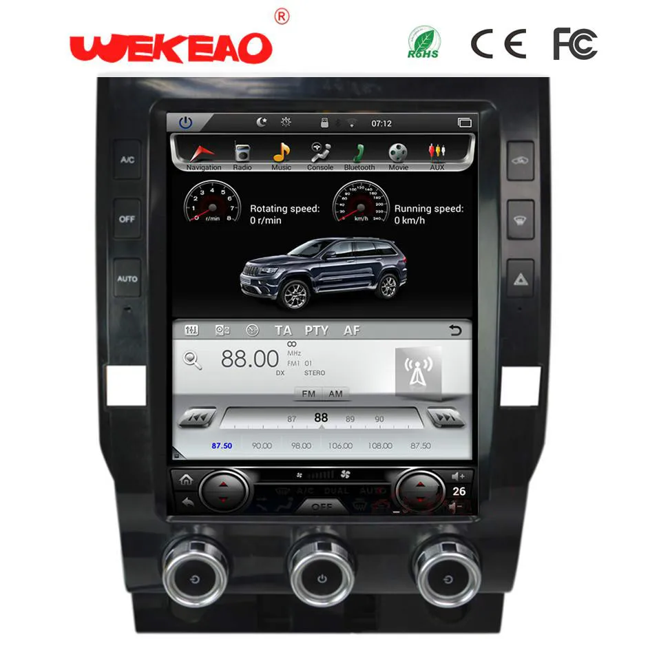 Wekeao 12 1 &quotБольшой Экран Тесла Стиль gps навигации автомобиля радио для Toyota Tundra Android