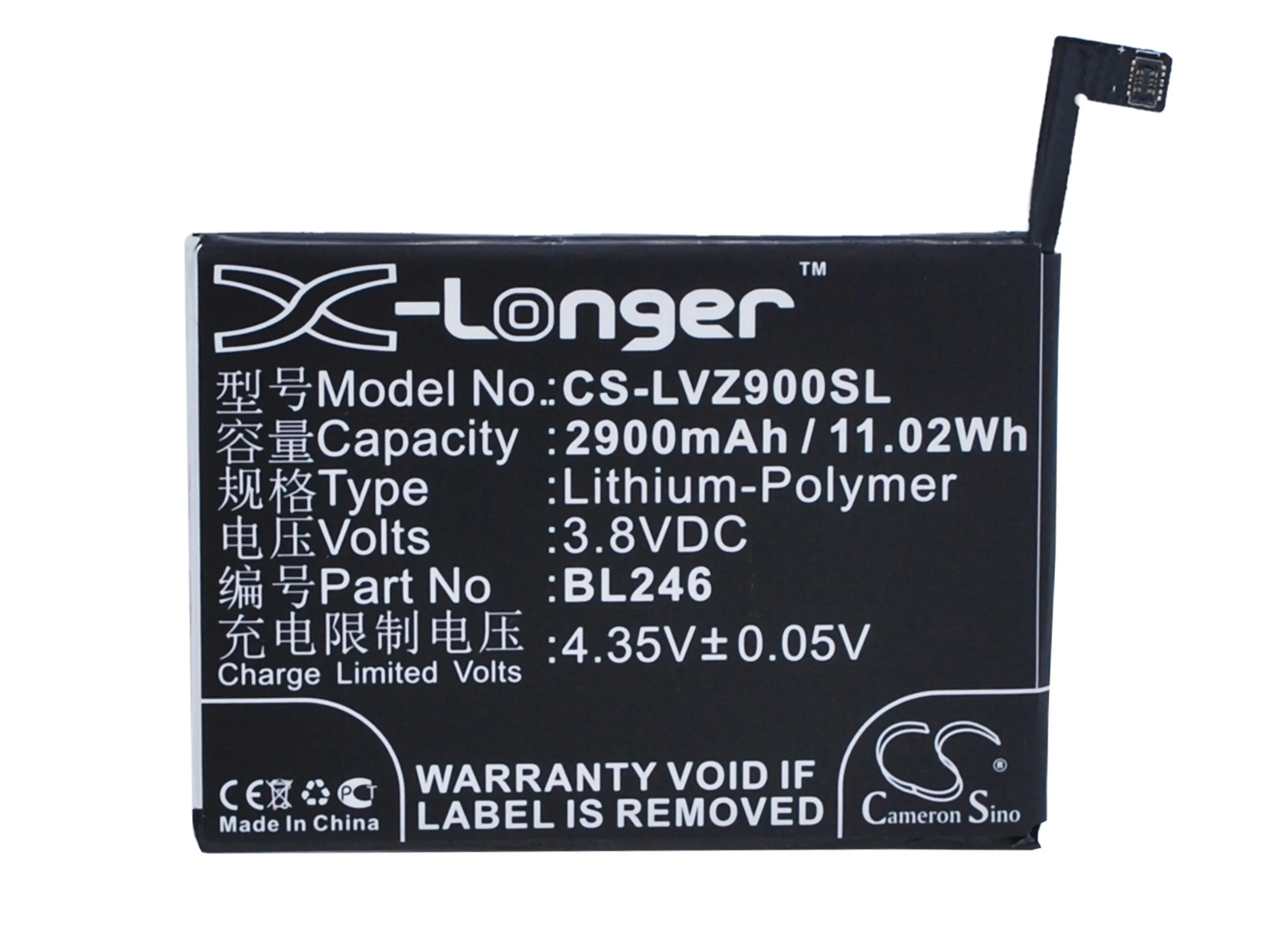 Аккумулятор Cameron Sino 2900mAh BL246 для Lenovo Vibe Max Z90 3 7 Shot|cameron sino|battery for lenovobattery |