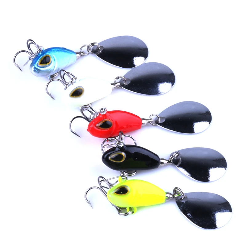 5Color New Quality Mini crank metal vibration lures VIB fishing vib blade lure 2.5cm 11.5g sinking artificial vibrator bass bait | Спорт и