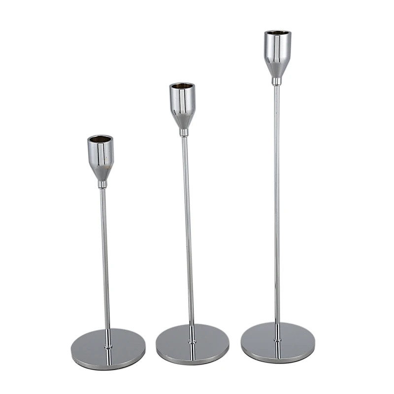 3 шт набор золотого Конуса Подсвечник подсвечник для свадьбы и украшения стола