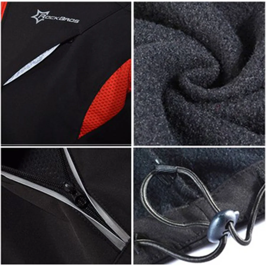 Комплект одежды ROCKBROS для велоспорта Зимняя Термальная куртка и Джерси мужские