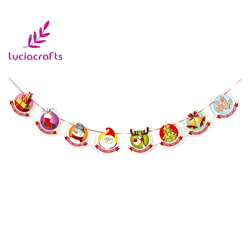 Style 2 Распродажа Lucia Craft 1 компл./лот(8 шт.) 2,5 m отличный подарок на Рождество баннеры узор гирлянда на стену DIY украшения для рождественской вечеринки поставки H0350 - Цвет: Style 2