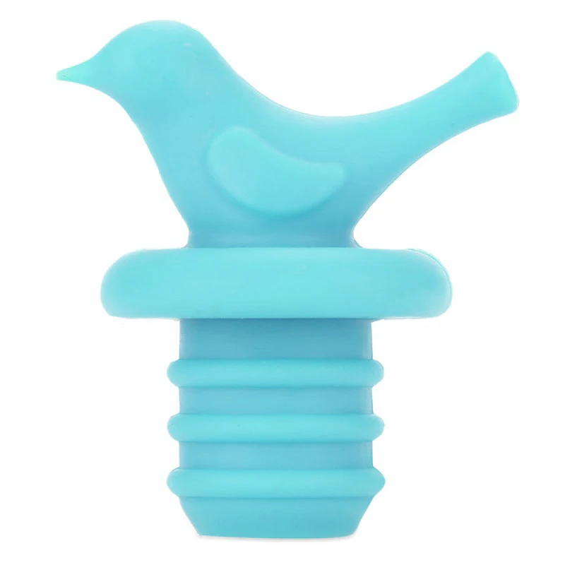 Blue Bottle Stopper 1 шт Четырехцветные силиконовые крышки для бутылок, прочные винные бутылки, пробки для бара, аксессуары для домашних баров, для напитков, ликеров, консервантов, барные инструменты - Цвет: Blue Bottle Stopper