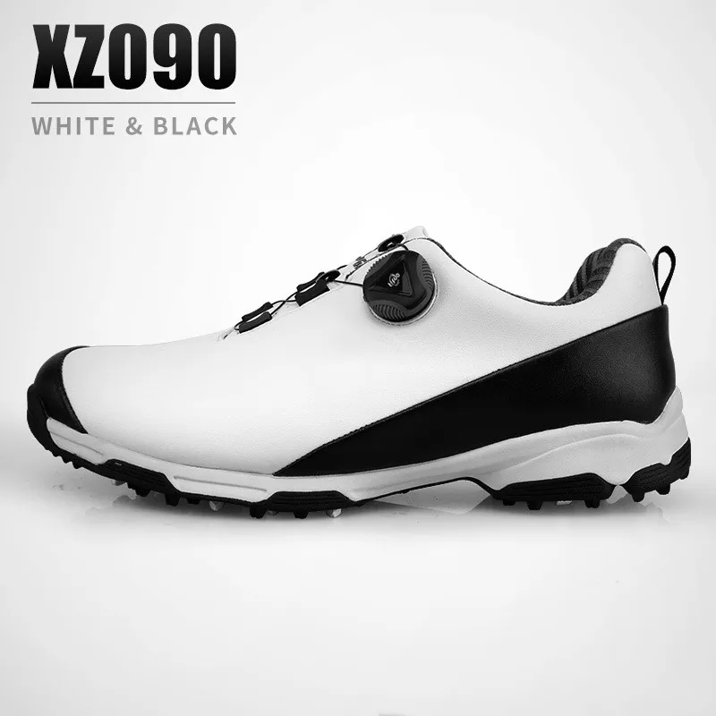 

2018 New PGM Golf Shoes Men's Waterproof Anti Skid Breathable Sports Shoes Double Patent Revolving Shoe Buckle Sneakers