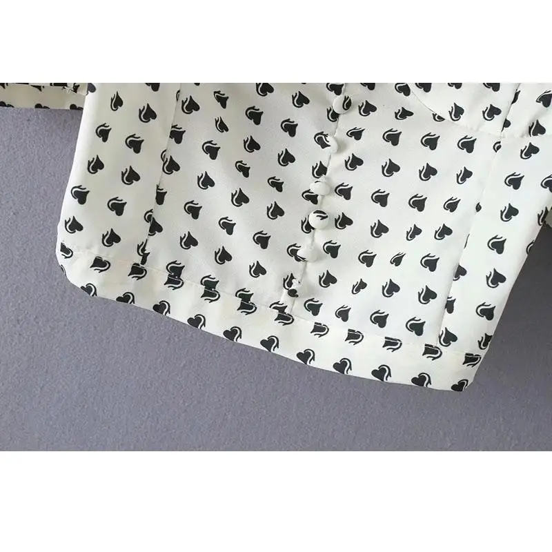 Женский укороченный топ в стиле бохо элегантная белая блузка с принтом уличная