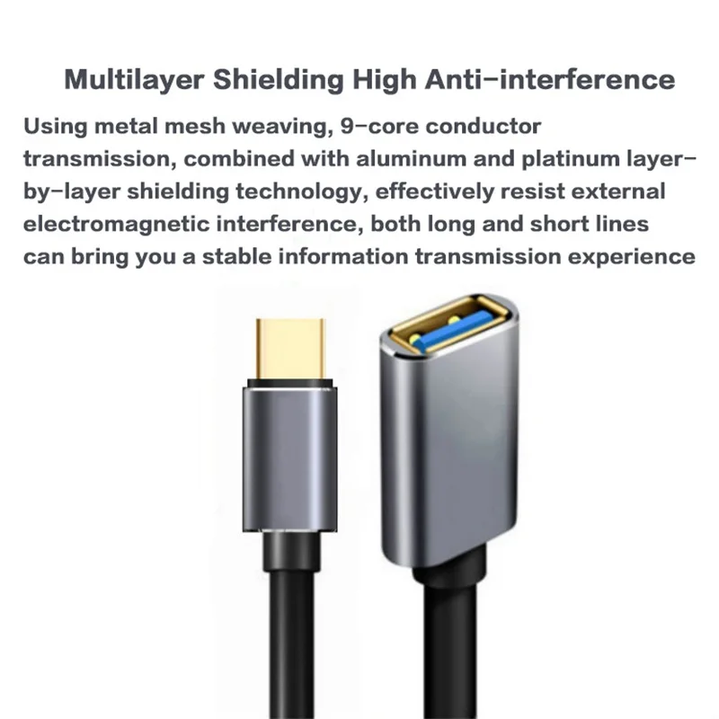 USB C Type к 3 0 OTG адаптер папа женскому 5 Гбит/с USB3.0 кабель удлинитель для Macbook pro samsung s9|