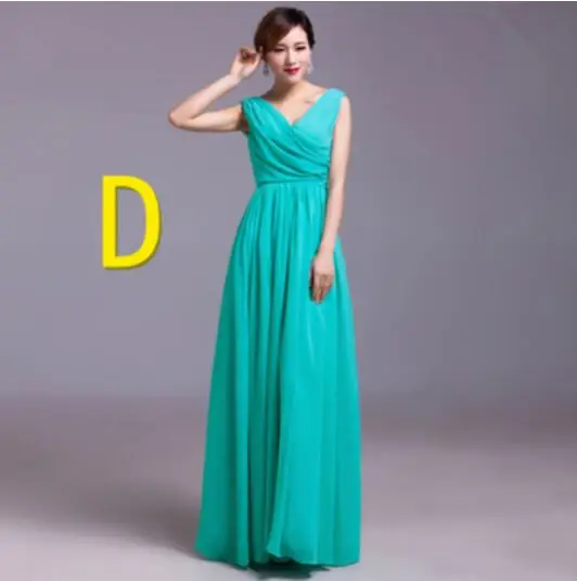 D style Ла звезда mar vestidos de madrinha шифоновый стиль 6 трапециевидной формы бирюзовое платье подружки невесты с длинными; дешево, большие размеры - Цвет: D style