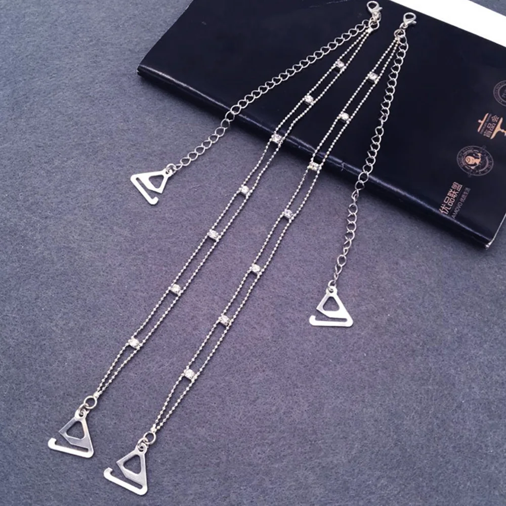 1 пара Регулируемый бюстгальтер с кристаллами на бретельках Великолепный для