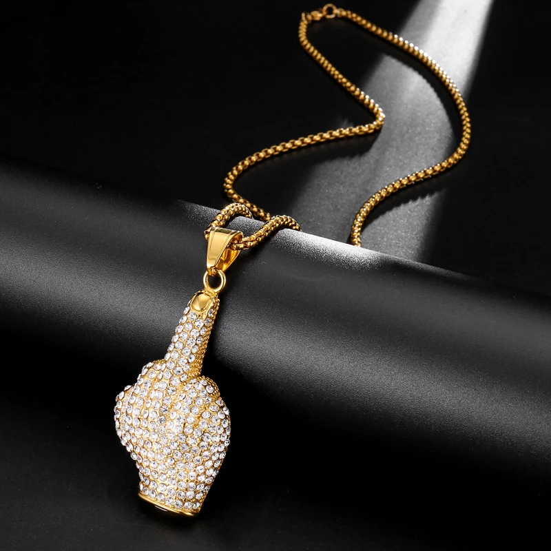 Хип хоп полный горный хрусталь Iced Out Bling золото цвет нержавеющая сталь большой