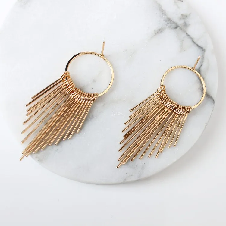 Корейские серьги ювелирные изделия с кисточками темпераментные Простые Длинные