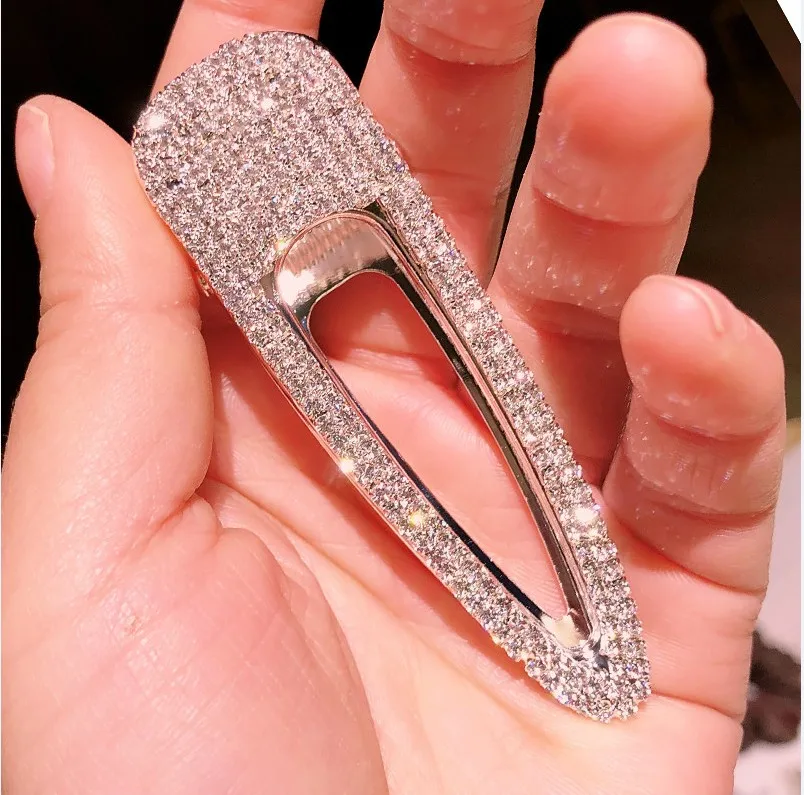 Silvery 4 Супер флэш полный горный хрусталь Красочные шпильки кристалл жемчуг милые заколки для девочек женские заколки темперамент аксессуары для волос - Цвет: Silvery 4