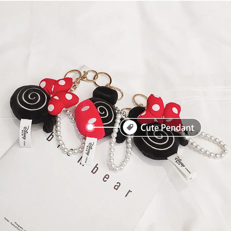 Random 1pcs pendant Рюкзак с Микки Маусом из мультфильма от 3 до 6 лет для мальчиков и девочек, детские сумки для детского сада, детская школьная сумка с бантом и Минни Маус - Цвет: Random 1pcs pendant