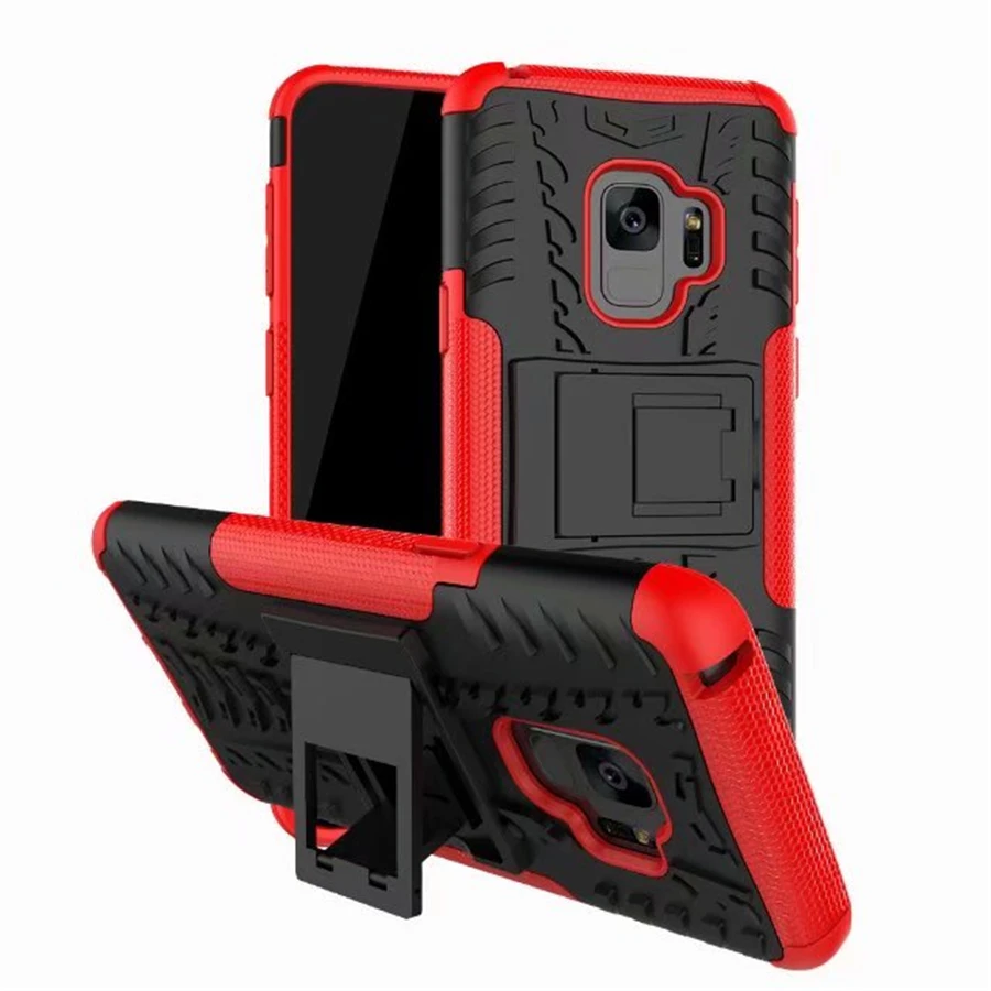 Красный Heavy Duty Armor Shockproof Hybird Case For Samsung Galaxy S4 S5 S6 S7 edge S8 Plus A3 A5 A7 J5 J7 J2 Prime J1 J3 NOTE 8 5 - Цвет: Красный