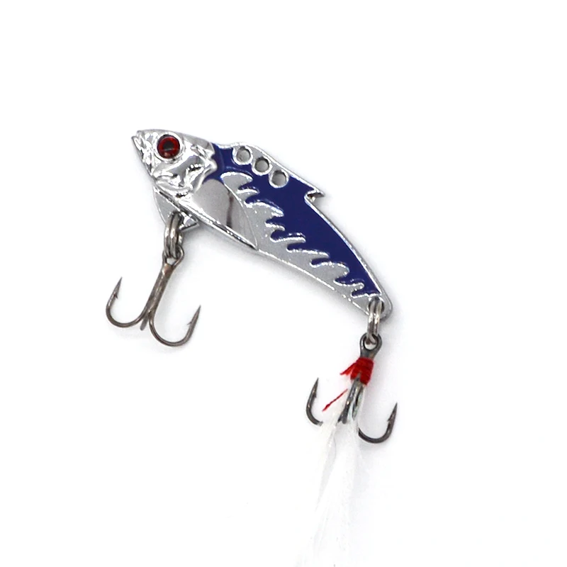 1 шт. ложка металлическая приманка для рыбалки жесткая рыболовная синяя/красная 5