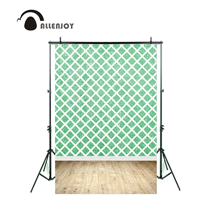 Allenjoy фотографии фоном зеленый блеск сетки в полоску деревянный пол фон для фото